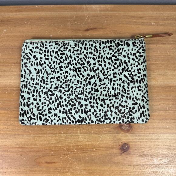 New Madewell Printed calf Hair Pouch Wristlet in Sage - Picture 4 of 6